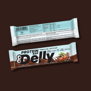 Şeker İlavesiz Çikolata Kaplı Yer Fıstıklı & Kahveli Protein Bar (12 Adet)